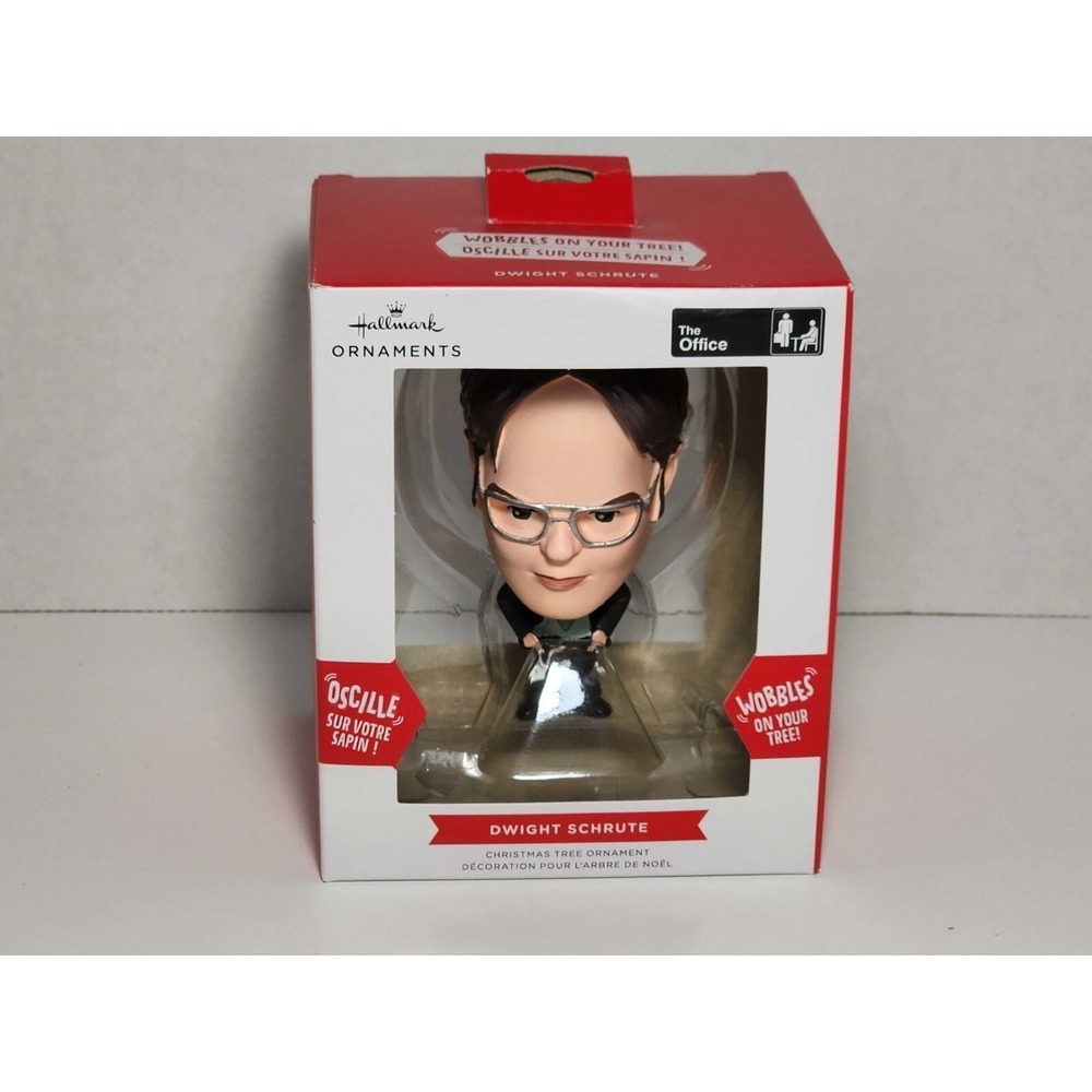 Dwight Schrute The Office Bobble Head Christmas Ornament Hallmark New in Box